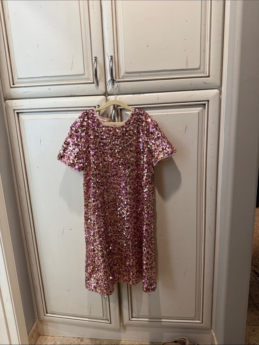 GAP Sparkling Pink Sequin Party Dress